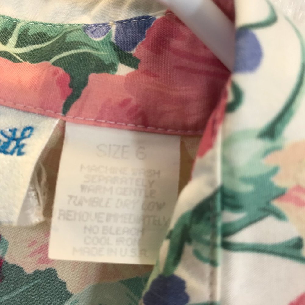 Vintage Classic 50' 60's Dress Morning Glory Print - Picture 6 of 11